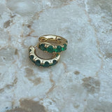 Emerald Mistletoe hoops