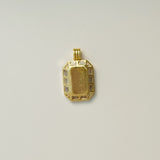 Custom Engraved CZ Rectangle Pendant – The Signet Charm | Little Moments Collection