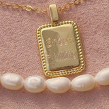 Custom Engraved Rectangle Pendant – The Heirloom Charm | Little Moments Collection